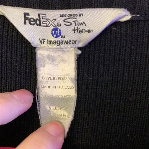 FedEx Sweater Full Zip up used - Picture 3 of 5
